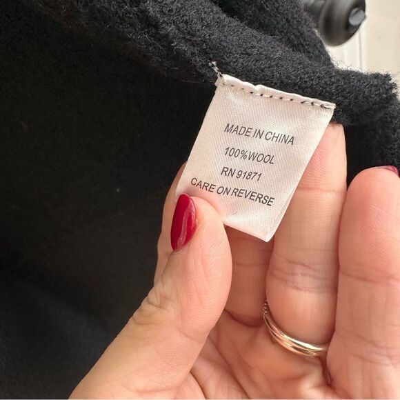 Norm Thompson 100% wool black jacket size small - Picture 5 of 7